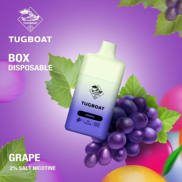 Tugboat Box Vape - Grape 50mg/6000 puffs