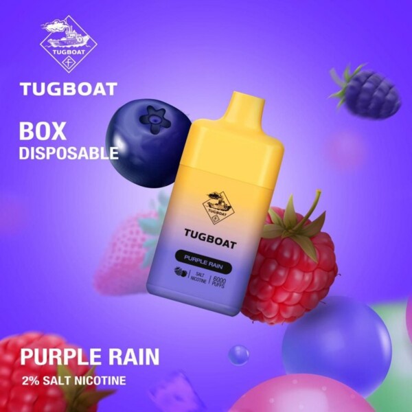 Tugboat Box Vape - Purple Rain 50mg/6000 puffs