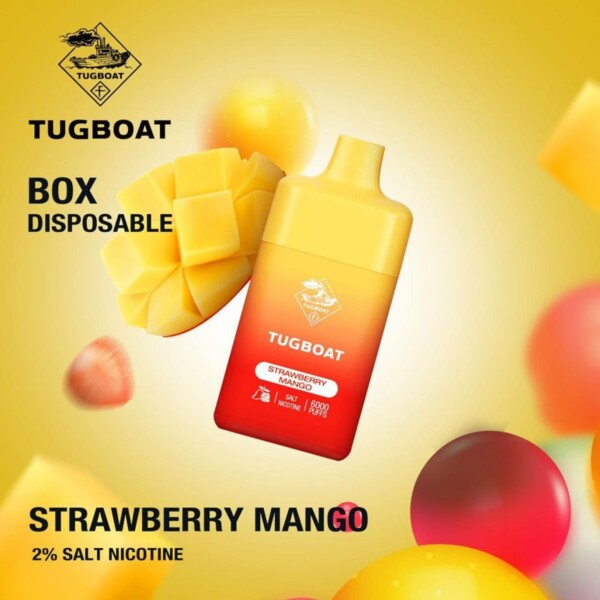 Tugboat Box Vape - Strawberry Mango 50mg/6000 puffs