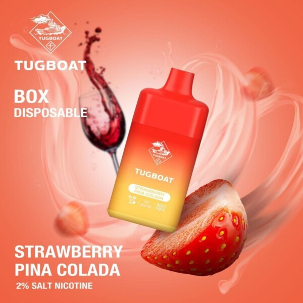 Tugboat Box Vape - Strawberry Pina Colada 50mg/6000 puffs