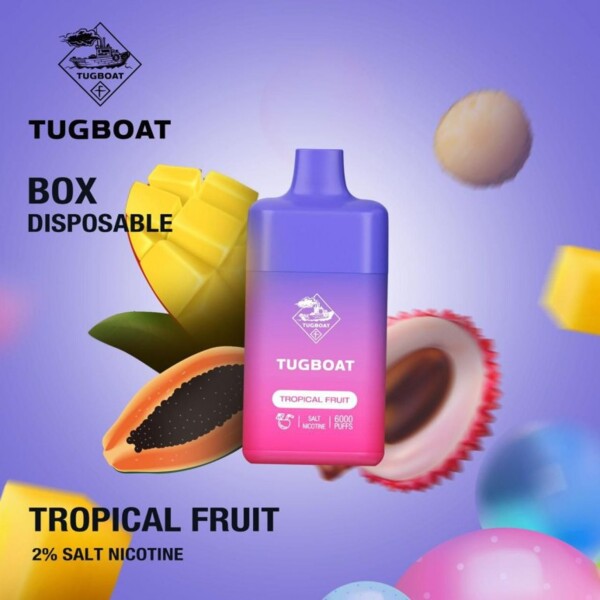 Tugboat Box Vape - Tropical Fruit 50mg/6000 puffs