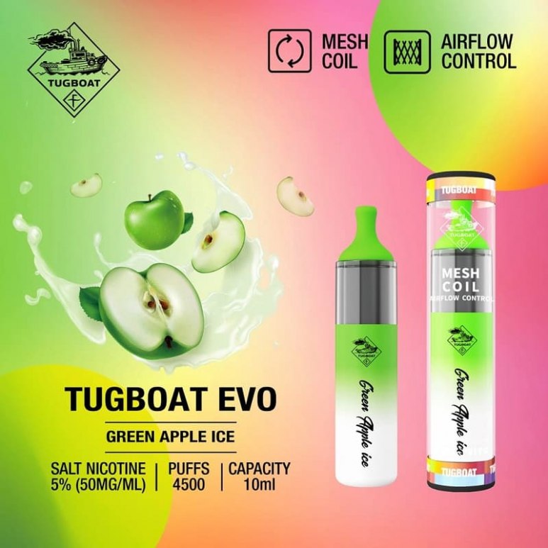 Tugboat EVO Vape - Green Apple Ice