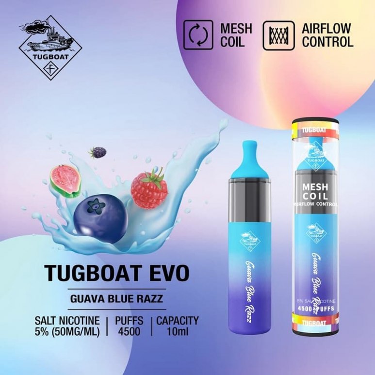 Tugboat EVO Vape - Guava Blue Razz