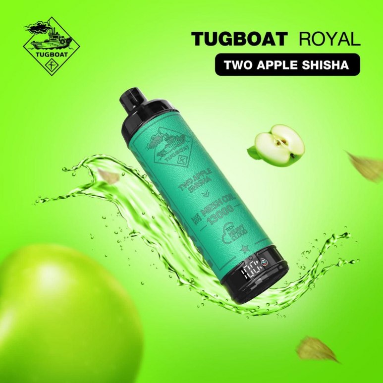 Tugboat Royal Two Apple Shisha 50mg/13000 Puffs