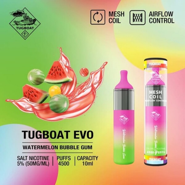 Tugboat EVO Vape - Watermelon Bubble Gum